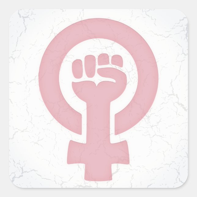 Feminist Fist Square Sticker (Front)