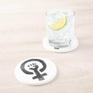 Feminist Fist Symbol Coaster