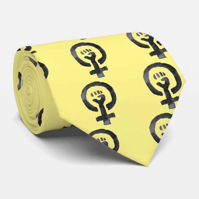Feminist Fist Symbol Tie (Rolled)
