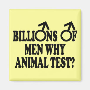 Feminist funny animal test magnets