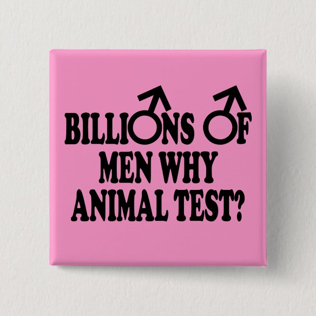 Feminist funny badges 2 inch square button (Front)