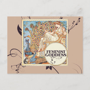 Feminist goddess postcard