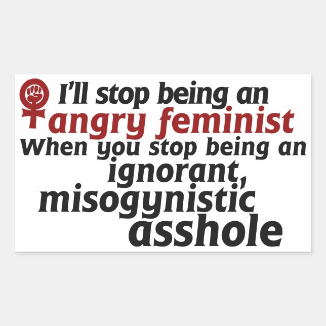 Feminist humour sticker (Front)