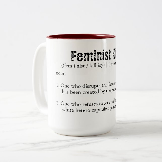 Feminist Killjoy Two-Tone Coffee Mug (Front Left)