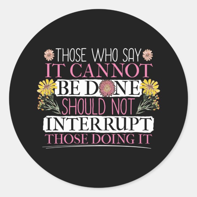 Feminist Leader Empowered Women Classic Round Sticker (Front)