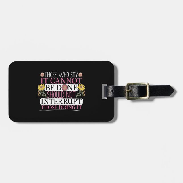 Feminist Leader Empowered Women Luggage Tag (Front Horizontal)