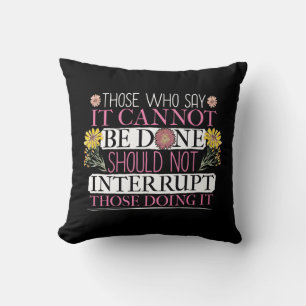 Feminist Leader Empowered Women Throw Pillow