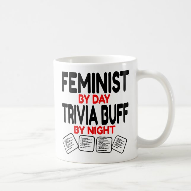 Feminist Loves Playing Trivia  Coffee Mug (Right)
