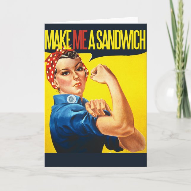 Feminist Make me a Sandwich Card (Front)