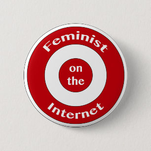 Feminist on the Internet (target) 2 Inch Round Button