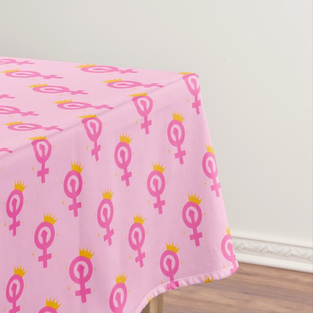 Feminist Pink Tablecloth (In Situ)