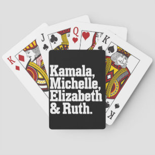 Feminist Political Kamala Michelle Elizabeth Ruth Playing Cards