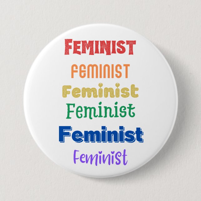 feminist pride button  (Front)