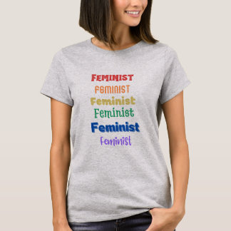 feminist pride - fun font - t-shirt