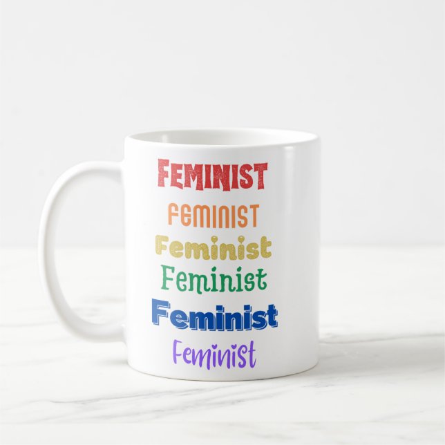 feminist pride - long sleeve coffee mug (Left)