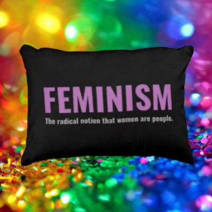 Feminist Quote Accent Pillow – Bold Decor