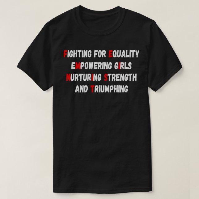 Feminist Quote I Rusty Style T-Shirt (Design Front)