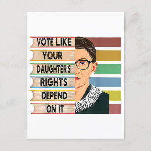 Feminist Ruth Bader Ginsburg RBG Quote Girl With B Enclosure Card