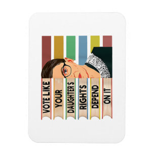 Feminist Ruth Bader Ginsburg RBG Quote Girl With B Magnet