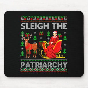 Feminist Ruth Bader Ginsburg Rbg Xmas Sleigh The P Mouse Pad