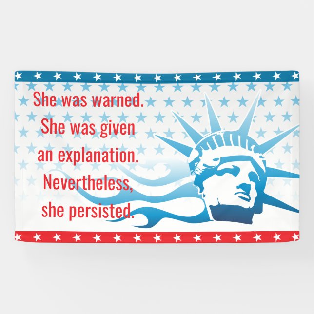 Feminist She was warned She Persisted Banner (Horizontal)