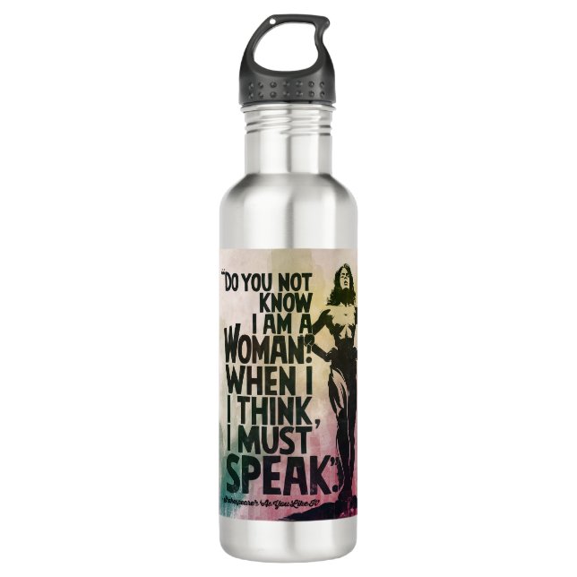 "Feminist Strength" Shakespeare Water Bottle (Front)