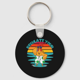Feminist Summer Quote For Women Regulate Your Roos Keychain
