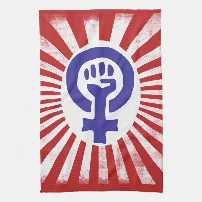Feminist Symbol Kitchen Towel (Vertical)
