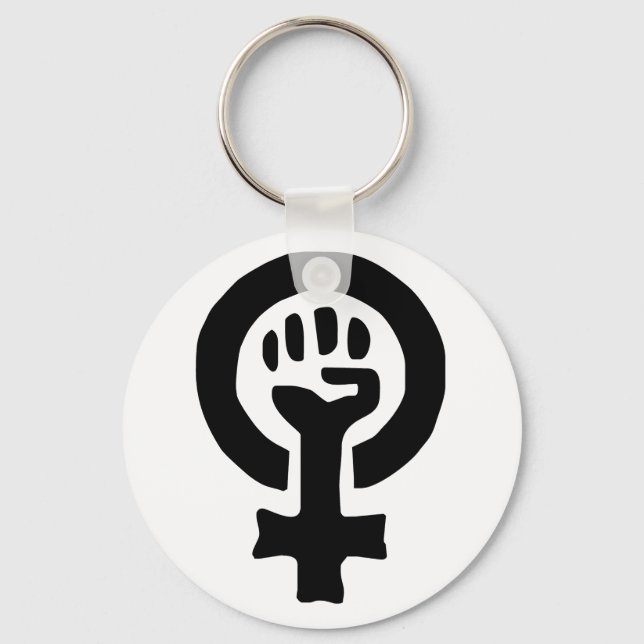 feminist symbol logo keychain (Front)