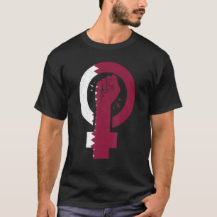 Feminist Symbol Qatar Flag T-Shirt