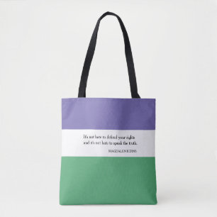 Feminist Tote Bag with Magdalen Berns Quote