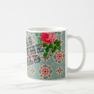 Feminist vintage wallpaper rose mug