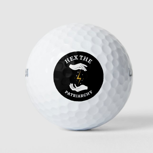 Feminist Witch - Hex The Patriarchy I Golf Balls (Front)