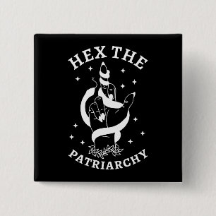 Feminist Witch - Hex The Patriarchy III 2 Inch Square Button