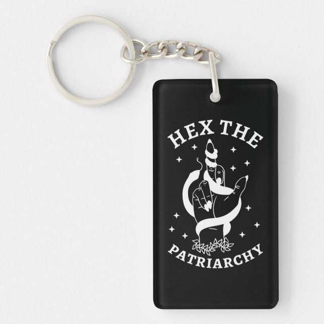 Feminist Witch - Hex The Patriarchy III Keychain (Front)