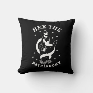 Feminist Witch - Hex The Patriarchy III Throw Pillow