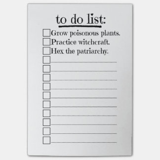 Feminist Witch To Do List Post-it Notes