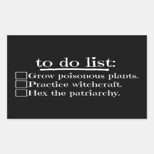 Feminist Witch To Do List Sticker