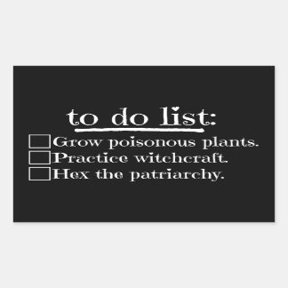Feminist Witch To Do List Sticker