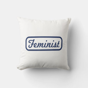 Feminist Woman Power Vintage T Shirt Tee Gift Throw Pillow