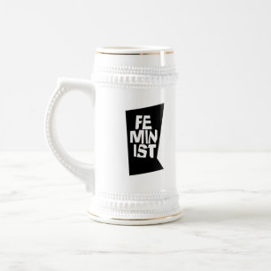 Feminist women female girl me too equal woman beer stein