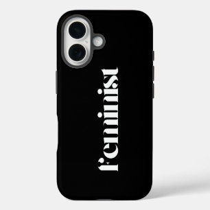 Feminist Women's Rights- Minimalist Black & White  iPhone 16 Case