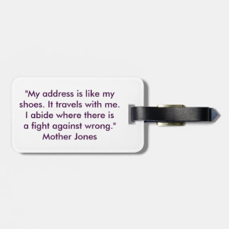 Feminista will travel luggage tag