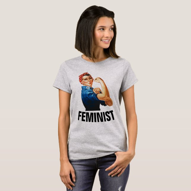 FEMINISTE, Rosie les T-shirts Riveter (Devant entier)