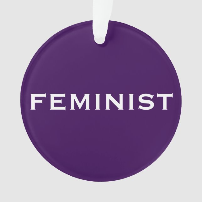 Feministe, texte gras sur violet clair et foncé (devant)