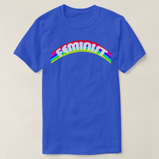 FeministRetro Rainbow Feminism1769  T-Shirt (Design Front)