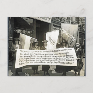 Feminists  Protest Republicans, 1920 Postcard