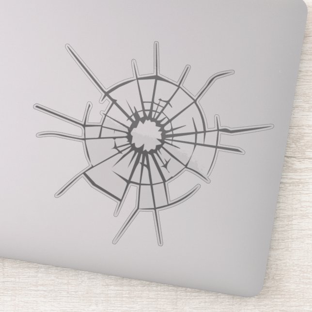 Feminists Shatter Glass Ceiling | Clear Sticker (Detail)
