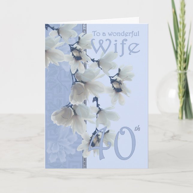 Femme 40 Anniversaire - Carte d'anniversaire Femme (Devant)