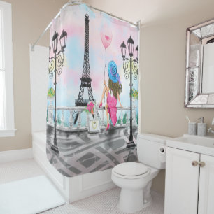 Femme À Paris Rideau De Douche